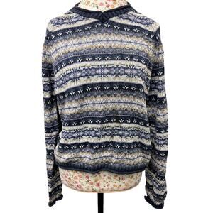 ✨ VTG Massimo Bandelli Vintage Sweater XL Fair Isle Knit Ramie Cotton Hong Kong